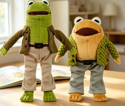 Frog and toad plush set - frog,