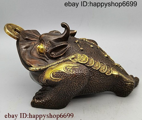 Collect chinese bronze gilt - 8",