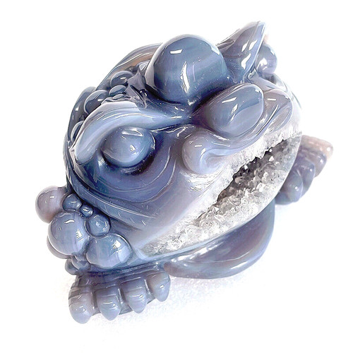 Inch natural agate carved - inch,