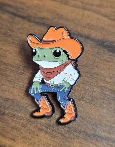 Frog cowboy enamel pin - frog,