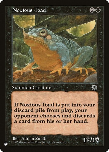 Noxious toad the list xqx - noxious,
