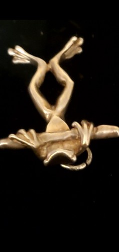 Sterling silver frog - frog, pendat