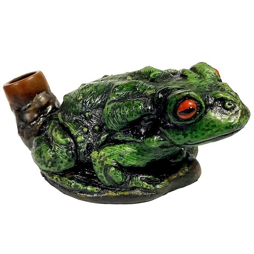 Toad frog smoking hand - frog, /