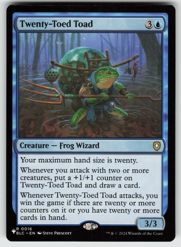 Twenty toed toad the list - twenty-toed,