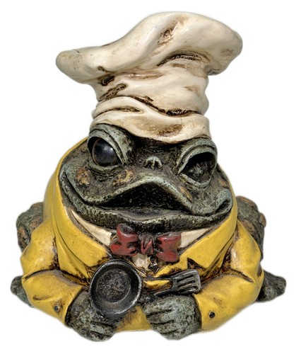 Chef frog cooking toad - 7.5”,