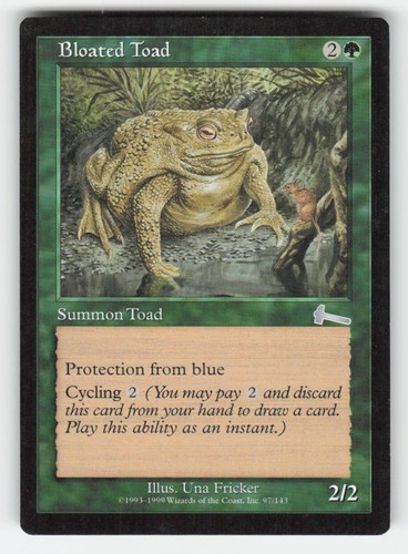 1999 bloated toad urza - 1999, urza's